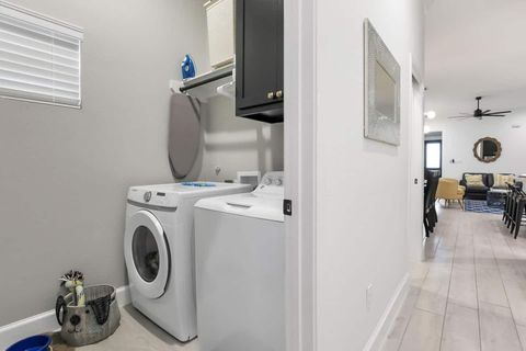 Full size washer & dryer, Iron and Iron board.