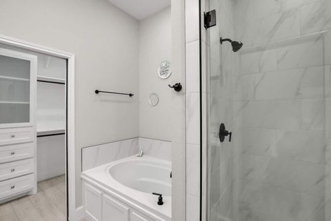 Master bathroom and walk in closet