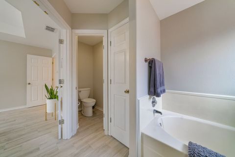 Huge Master bathroom with tub and a shower.