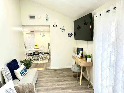 Living room with full sofa bed