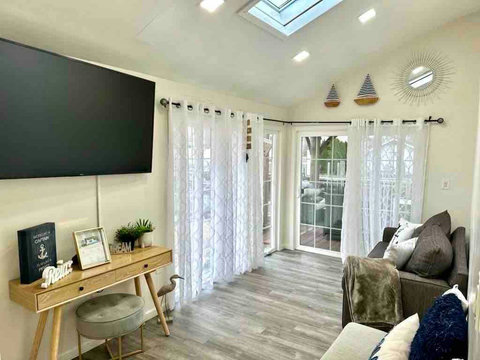 Living room with full sofa bed