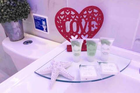 Bathroom #3 First Floor

#PuertoRico #Manati #VillaSalgadoPR #Beach #Decor #Airbnb