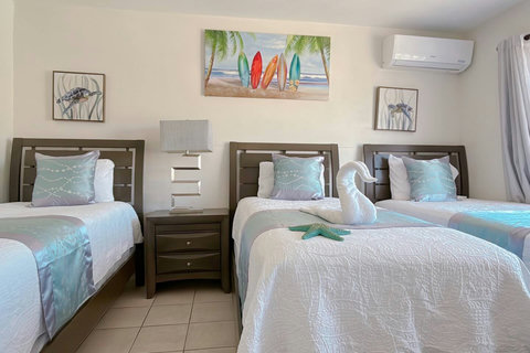 Second Floor Bedroom 7 with 3 Twin beds#PuertoRico #Manati #VillaSalgadoPR #Beach #Decor #Airbnb
