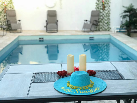 Our Dining patio table facing the Private Pool #Pool

#PuertoRico #Manati #VillaSalgadoPR #Beach #Decor #Airbnb