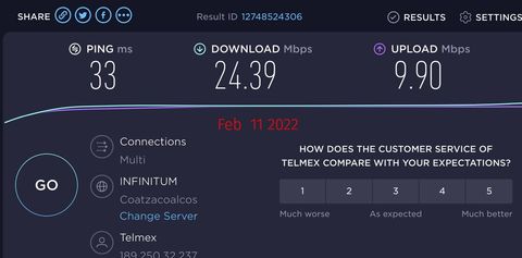 We have no celluar connection out here, but we got some webz