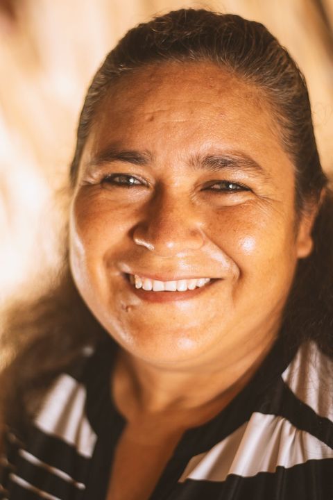 Martha is a unique and indespensible element of New Ruins. She's always smiling like that.