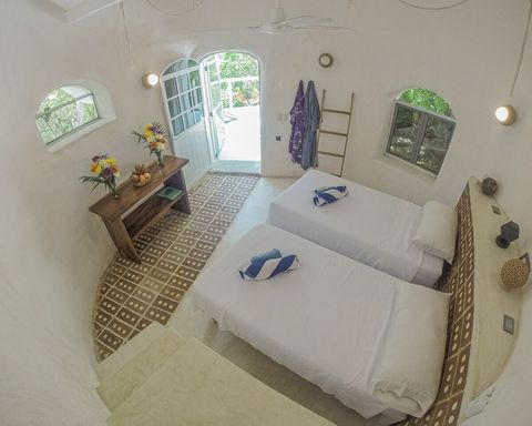 It can be 2 single beds or 1 king using a foam bridge and it straps together