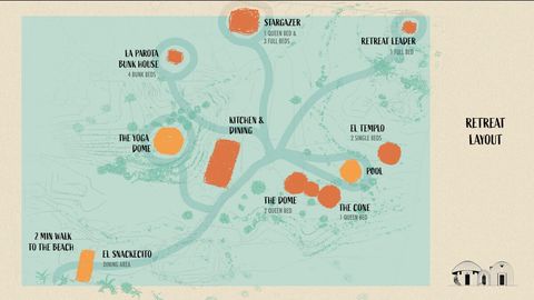 Our property layout to help you locate your house.
Intrested in hosting your retreat here? Contact us.