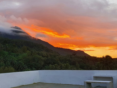 Mt Hibok Hibok view from rooftop