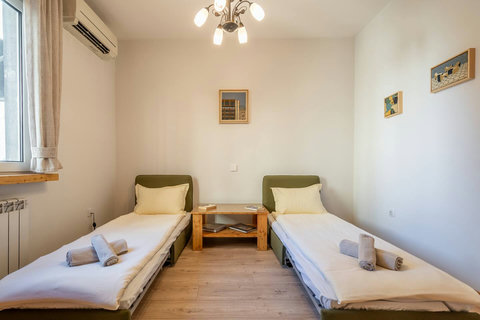 Living room with two sofa beds