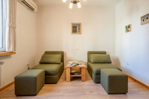 Living room with two sofa beds