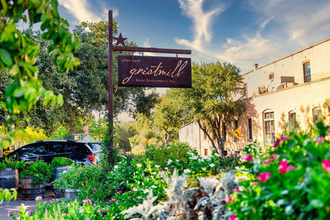 This historic riverside eatery in Gruene, TX, serves classic Texas fare under oak trees with scenic Guadalupe River views. Famous for steaks, burgers, and Southern comfort food in a laid-back, rustic setting.