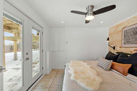King bed for lower level. 
