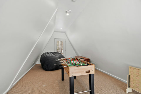 Loft with love sac and some games. 
