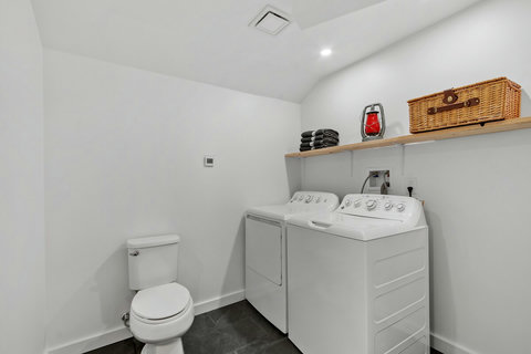 Laundry in the lower level. 