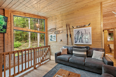 View of the large side yard and lake. 
