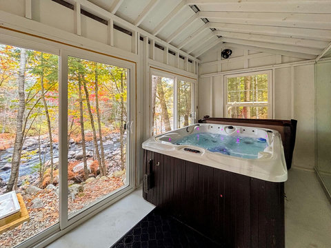 How tub is now inside the new addition to the house