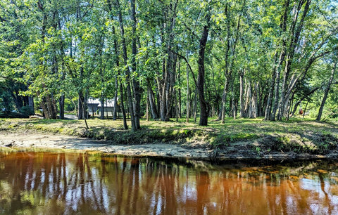 Lots of areas for pets or people to swim and play in the water. 