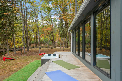Spa, yoga mats and games. 
