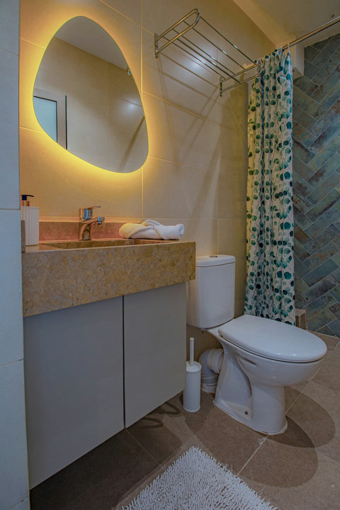 Private bathroom with lit mirror / Salle de bain privée avec miroir lumineux