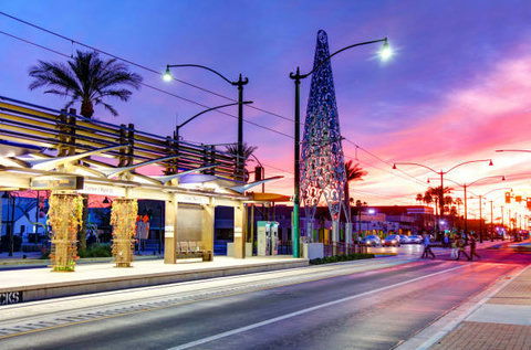 Walkable location near vibrant light rail and stunning sunset city views