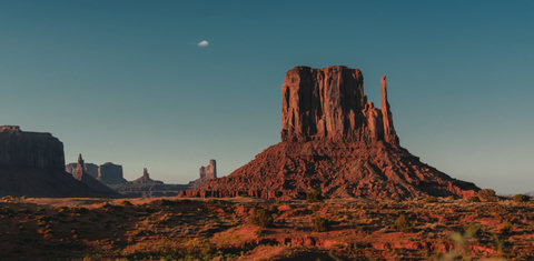 Iconic red rock desert views under wide-open Southwestern skies