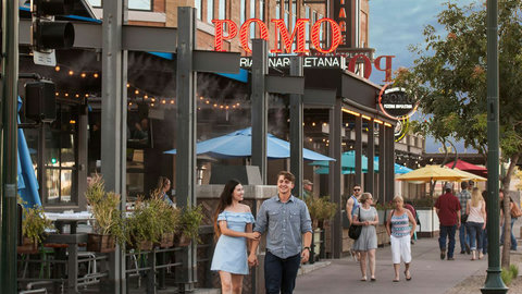 Steps from vibrant restaurants, patios, and a lively walkable streetscape
