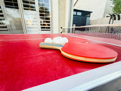 Backyard ping pong setup for fun, easy outdoor entertainment