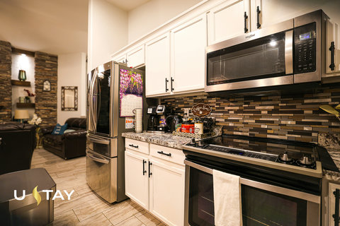 Modern kitchen with stainless appliances and open-concept charm
