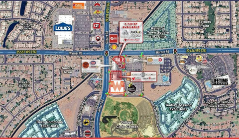 Prime Gilbert location near dining, shopping, fitness, and civic amenities