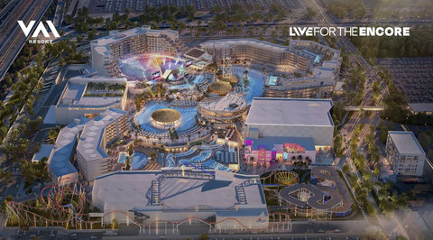 Spectacular resort oasis with pools, entertainment, and iconic attractions