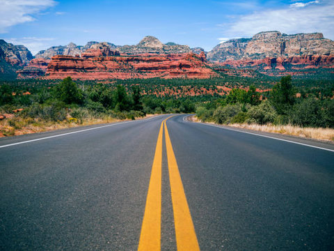 Scenic road to stunning red rock views and unforgettable desert scenery