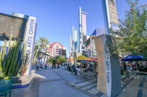 Walk to Mesa Arts Center—dining, culture, and lively plaza vibes.