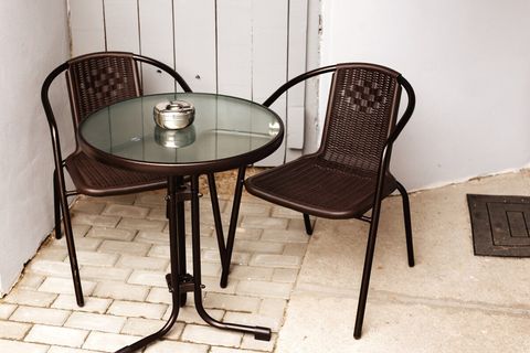Why not grab the beer from the fridge and sit outside after you get back from town?