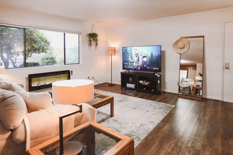 Clean, homey living room