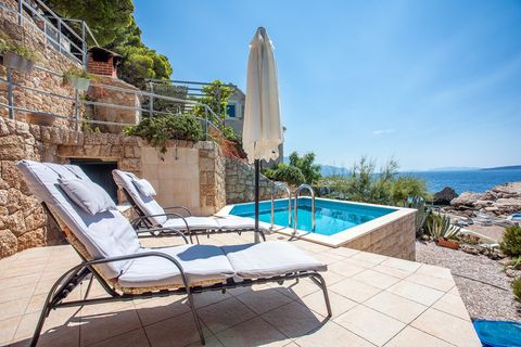Glimmering pool set against the sparkling Adriatic, perfect for sun-soaked days and serene coastal moments.