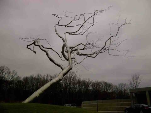 Crystal Bridges Museum Chrome Entrance. 20 minutes north of us.