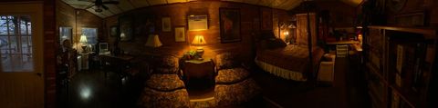 Panoramic Interior Evening View of Guest House