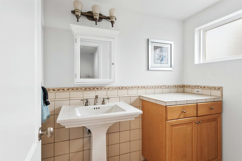 Main floor powder room – chic and convenient