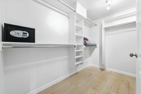 Spacious walk-in closet just off the King bedroom