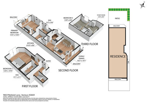 This 3-story house has lots of options.
