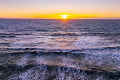 The sunset over Pierpont Beach
