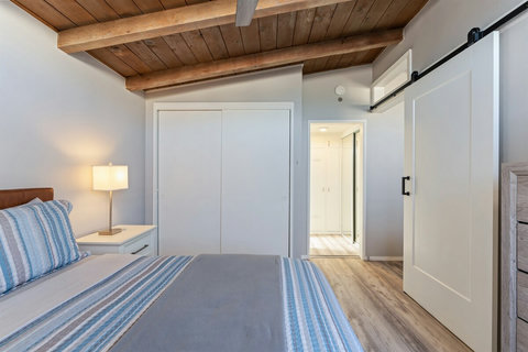 Queen Bedroom with A/C and barn door privacy
