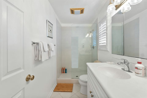 Ground-floor bathroom with modern amenities and easy access.