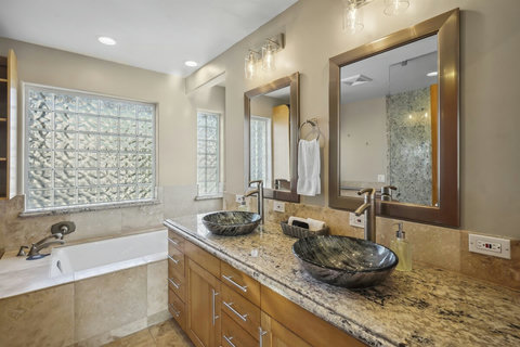 Primary ensuite bath includes a double vanity—no more bathroom traffic jams.