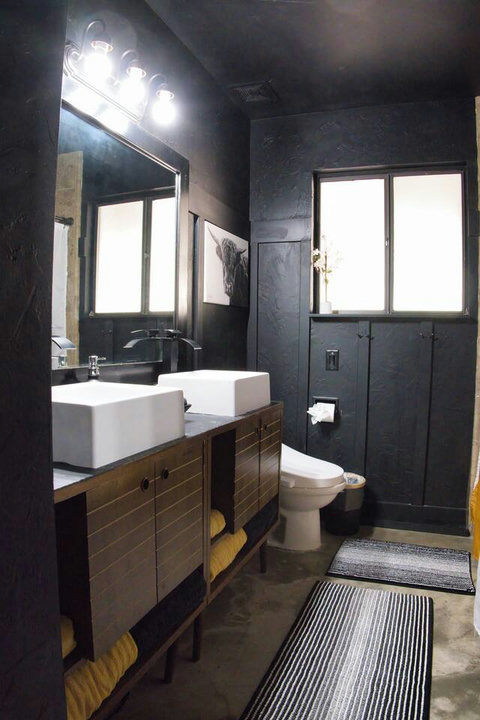 [Bathroom #1] Shampoos, conditioners, body soaps, and a bidet.