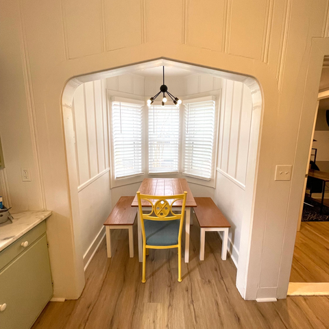 Dining nook for light filled meals