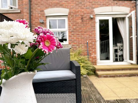 Outdoor space with garden furniture.