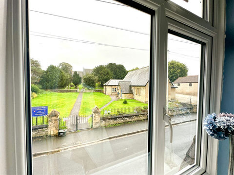 View of the church from the main bedroom.