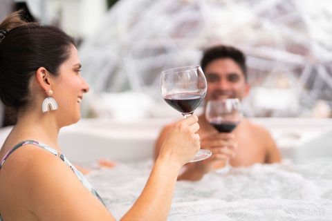Year Round Hot Tub
Seasonal Heated Igloo (Nov-Mar)